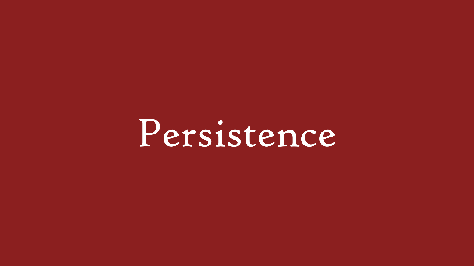 Persistence Cover