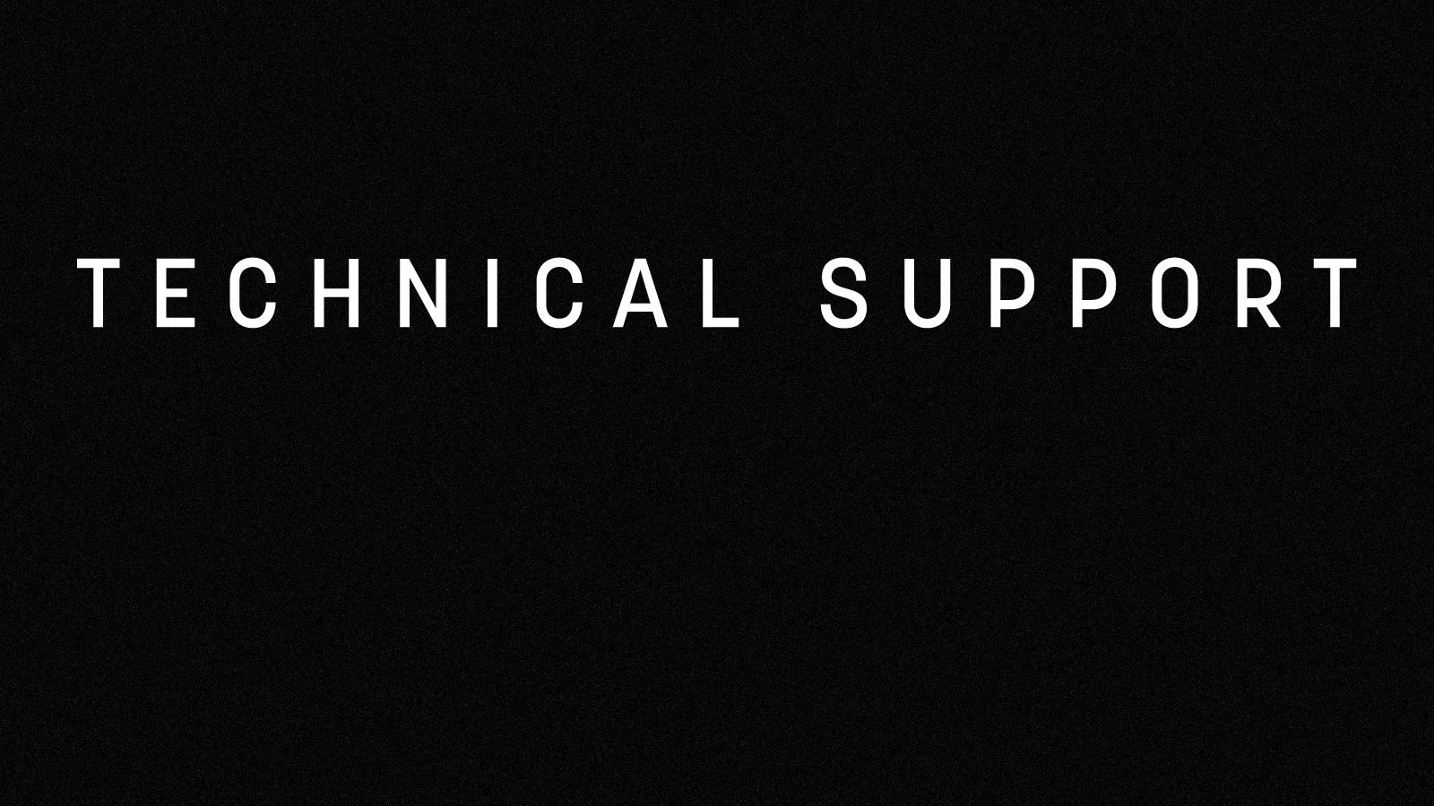 TECHNICAL SUPPORT Cover