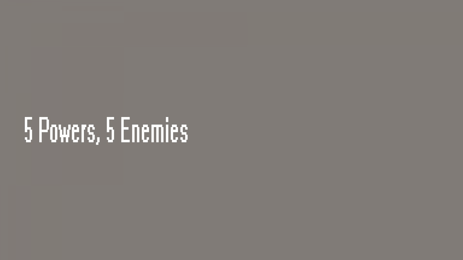 5 Powers, 5 Enemies Cover