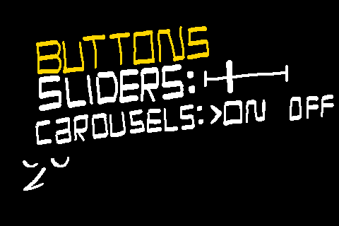 Menus - buttons, sliders, and carousels
